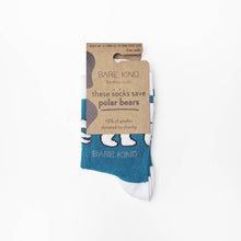 Load image into Gallery viewer, Kids Bamboo Socks- Polar Bear ( Single Pair) Age 3-5yrs | UK Size Kids 6-9