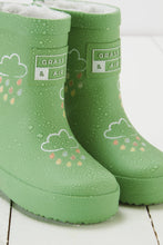 Load image into Gallery viewer, Olive Green Colour-Changing Kids Wellies