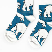 Load image into Gallery viewer, Kids Bamboo Socks- Polar Bear ( Single Pair) Age 3-5yrs | UK Size Kids 6-9