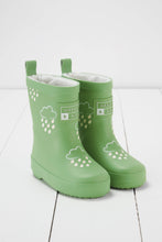 Load image into Gallery viewer, Olive Green Colour-Changing Kids Wellies