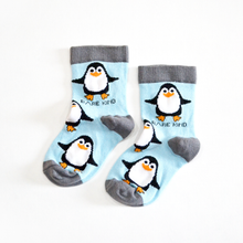 Load image into Gallery viewer, Kids Bamboo Socks- Penguins ( Single Pair) Age 3-5yrs | UK Size Kids 6-9