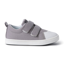 Load image into Gallery viewer, Grey Canvas Kids' Trainers