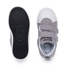 Load image into Gallery viewer, Grey Canvas Kids' Trainers