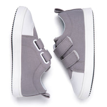 Load image into Gallery viewer, Grey Canvas Kids' Trainers