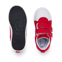 Load image into Gallery viewer, Red Canvas Kids' Trainers